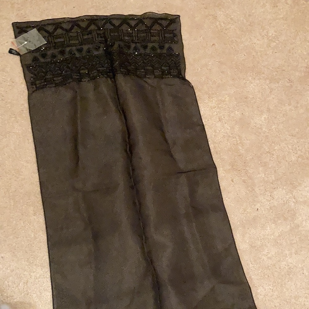 Black Beaded Scarf